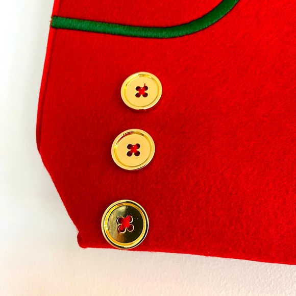 Disney Parks World Showcase Germany Tote Bag Suspenders Lederhosen Holiday Red - Picture 3 of 6